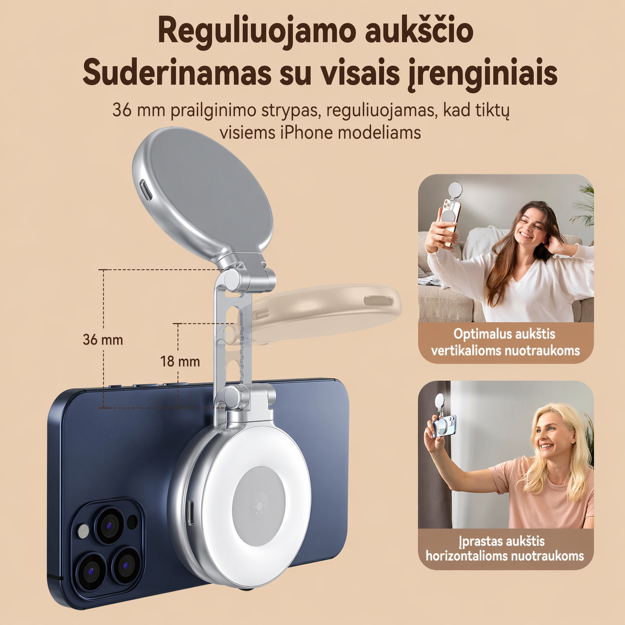 TELESIN Manyetik Akıllı Telefon Işığı – Görüntülerinizin Kalite Sırrı!