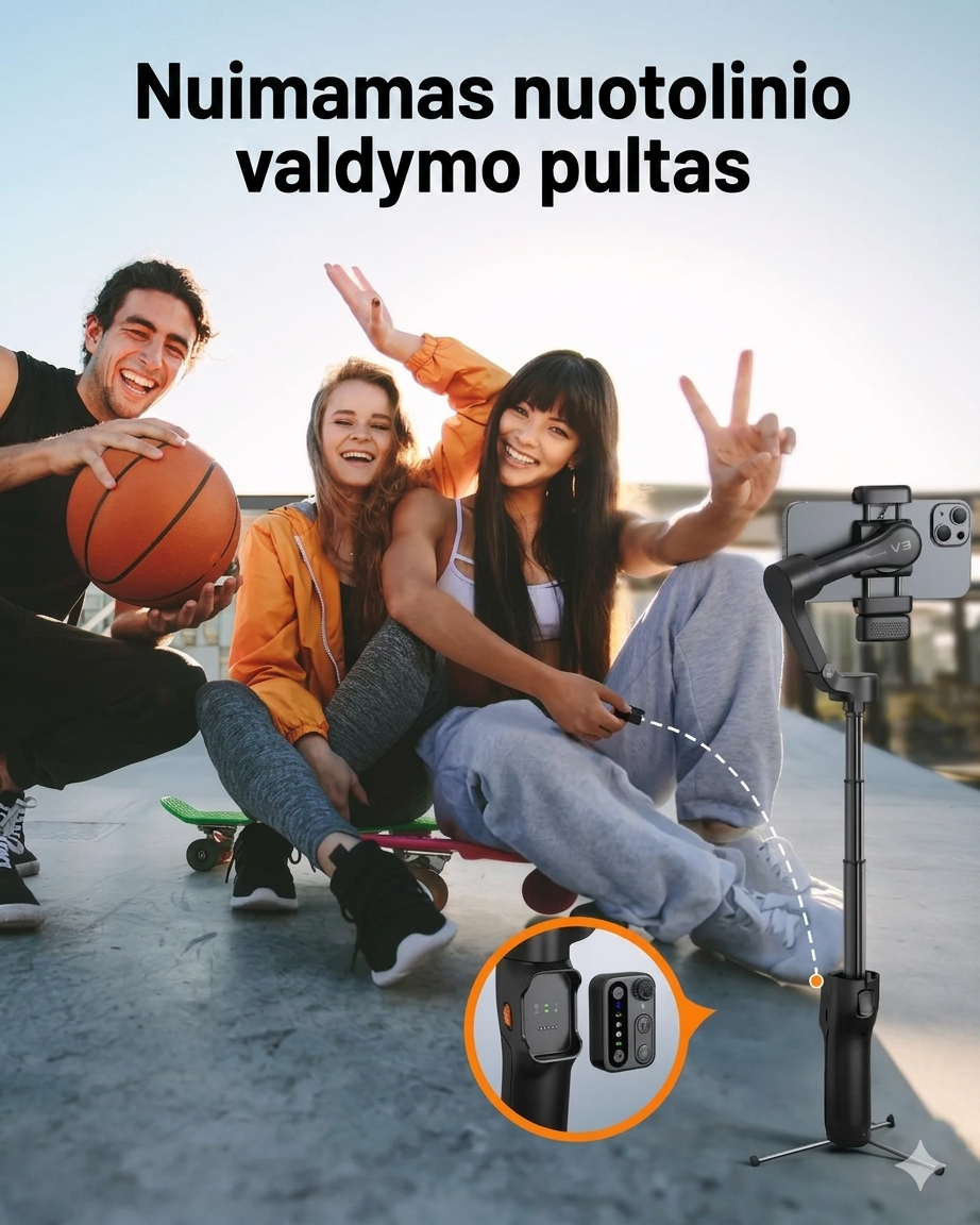 Hohem V3 Akıllı Telefon Sabitleyici – Çekimlerinizi Profesyonel Yapın!